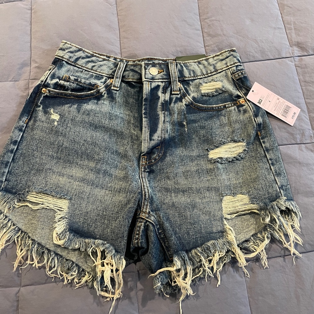 NWT Distressed High Rise Jean Shorts by Wild Fable - Size 4